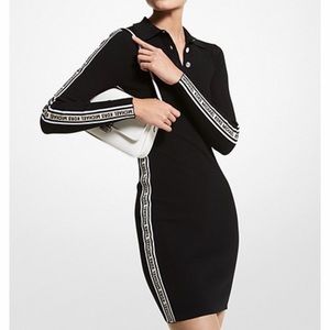 Michael Kors logo tape knit Polo dress